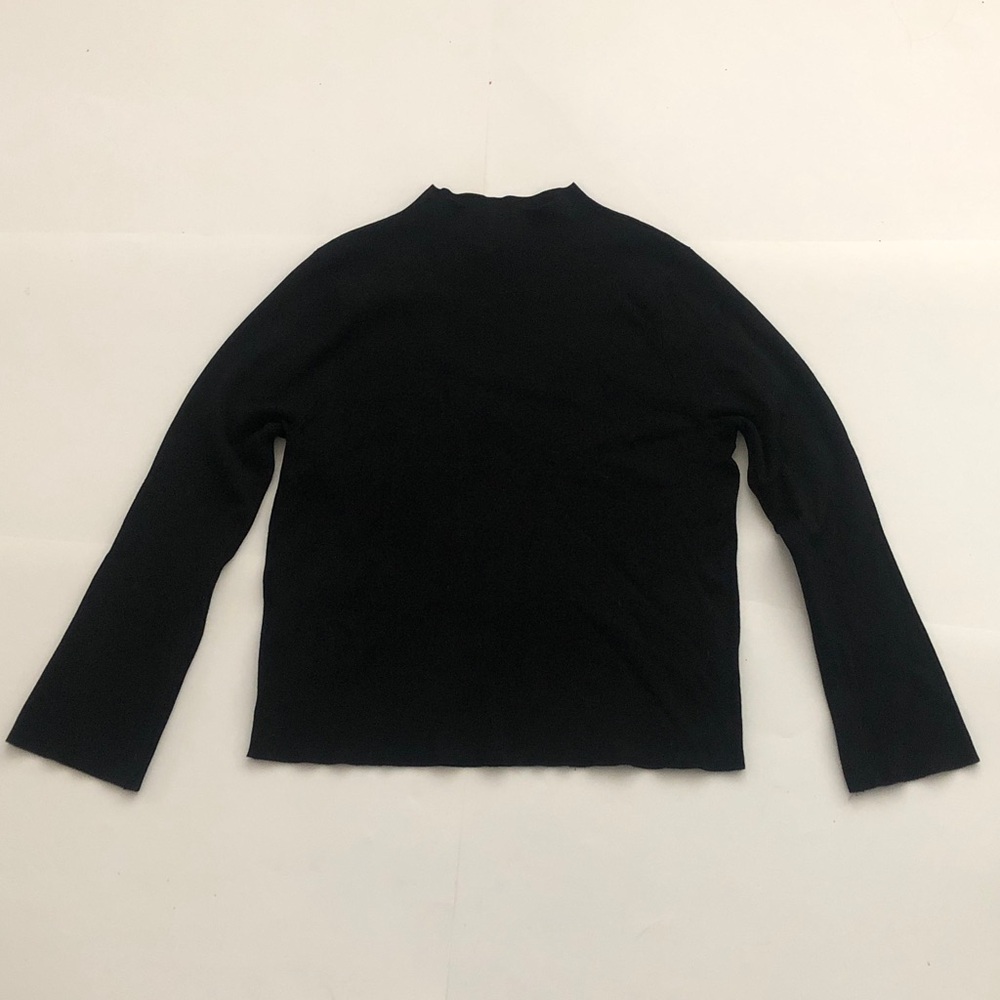 Maeve by Anthropologie 3X Top Black Mock Neck Long Sleeve Stretchy Excellent